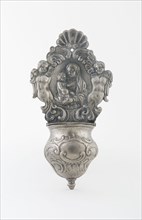Holy Water Stoup (Bénitier), 18th century, Possibly Flanders, Flanders, Pewter, 23.5 × 12.7 × 4.5