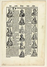 Bishops, Prophets, and Kings from Schedel Weltchronik (Schedel’s World History), Plate 10 from