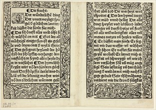 Devotional passages with ornamental borders from Andächtig Zeitglöcklein des Leben und Leidens
