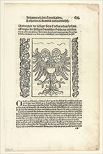 Holy Roman Empire Coat of Arms with Cologne Coat of Arms from Koelner Chronik (Cologne Chronicle),