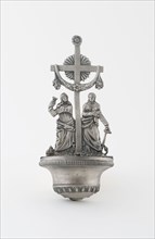 Holy Water Stoup (Bénitier), 19th century, Possibly Flanders, Flanders, Pewter, 19.1 × 8.3 × 4.5 cm