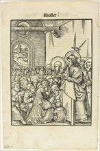 Christ Preaching, from Leben Jesu Christi, plate 19 from Woodcuts from Books of the XVI Century,