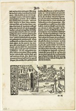 Illustration from the 14th German Bible, plate 21 from Woodcuts from Books of the XVI Century,
