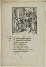 Theuerdank Received by Ehrenreich, from Teuerdank, plate 22 from Woodcuts from Books of the XVI