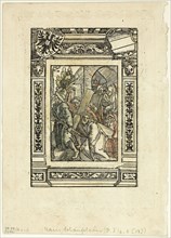 Christ Bearing the Cross (recto) and Decorative Border (verso) from Das Leiden Jesu Christi, plate