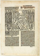 The Raising of Lazarus from Leven Christi by Ludolphus de Saxonia, plate 56 from Woodcuts from