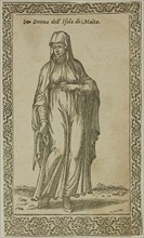Maltese Woman from Le Navigationi nella Turchia, plate 61 from Woodcuts from Books of the XVI