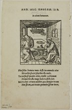 Illustration from Livret des Emblemes by Andreas Alciatus, plate 66 from Woodcuts from Books of the