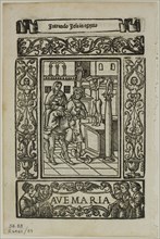 Flight into Egypt from Rosario della V. Maria by Castellanus, plate 89 from Woodcuts from Books of