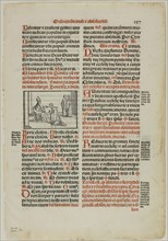 Leaf from Pontificale Romanum, plate 91 from Woodcuts from Books of the XVI Century, 1572,