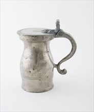 Pint Wine Measure, c. 1780, England, Pewter, 15.9 × 14 cm (6 1/4 × 5 1/2 (incl. handle) in.)