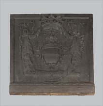 Chimney Plaque: Coat of Arms of Duc de Bethune-Charlost, c. 1678, France, Cast in iron, 87 × 95.9 ×