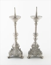 Candlestick (one of a pair), 19th century, P. J. Joiris, Belgian, 19th century, Belgium, Liège,