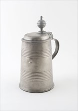 Covered Tankard, First half 19th century, Possibly Nuremberg, Southern Germany, Nuremberg, Pewter,