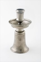 Candlestick on Bell-Shaped Base, 17th century, Netherlands, Netherlands, Pewter, 14.6 x 7.6 cm (5
