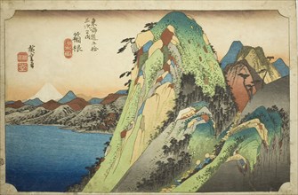 Hakone: View of the Lake (Hakone, kosui no zu), from the series Fifty-three Stations of the Tokaido