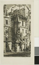 House with a Turret, rue de la Tixéranderie, Paris, 1852, Charles Meryon, French, 1821-1868,