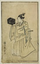 An Actor as Senzai, from A Picture Book of Stage Fans (Ehon butai ogi), 1770, Katsukawa Shunsho ??