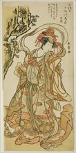 Osagawa Tsuneyo II as Itsukushima Tennyo in the Kabuki Play Tokimekuya o-Edo no hatsuyuki, c. 1780,