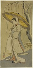 The Actor Segawa Kikunojo II as the Heron Maiden in the play Cotton Wadding of Izu Protecting the