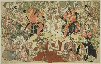 Hagitsubo, A Parody of Shibaraku, 1785 (?), Torii Kiyonaga, Japanese, 1752-1815, Japan, Color