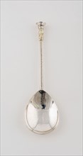 Spoon Commemorating the London Plague, c. 1665, Wokingham, England, Wokingham, Silver, 17.5 x 5.2