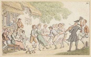 Study for Dr. Syntax and Rural Sports, c. 1812, Thomas Rowlandson, English, 1756-1827, England, Pen