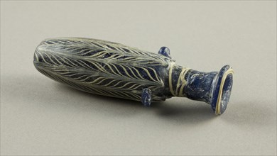 Bottle, Hellenistic, 2nd/1st century BC, Eastern Mediterranean, Egypt, Glass, core-formed