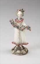 Woman with Garland, 1750/99, Nevers, France, Glass, lampwork (verre de Nevers), metal armature, H.