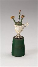 Urn with Flowers, 18th century, Nevers, France, Glass, lampwork (verre de Nevers), metal armature,