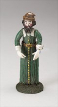 Man in Green Robe, 18th century, Nevers, France, Glass, lampwork (verre de Nevers), metal armature,
