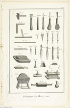 Wood Engraving, Tools, from Encyclopédie, 1762/77, A. J. Defehrt (French, active 18th century),