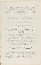 Bastard Letters of the Alphabet, from Encyclopédie, 1760, Aubin (French, active 18th century),