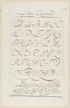 Capital Letters, from Encyclopédie, 1760, Aubin (French, active 18th century), after Charles