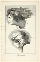 Design: Heads, from Encyclopédie, 1762/77, Benoît-Louis Prévost (French, c. 1735-1809), after