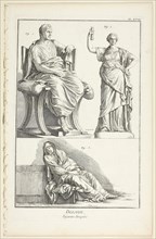 Design: Draped Figures, from Encyclopédie, 1762/77, A. J. Defehrt (French, active 18th century),