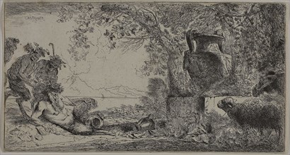 Pan Reclining before a Large Vase, 1645–47, Giovanni Benedetto Castiglione, Italian, 1609-1664,