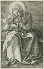 Madonna Nursing, 1519, Albrecht Dürer, German, 1471-1528, Germany, Engraving in black on ivory laid