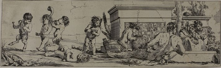 Bacchanal, 1633/78, Giulio Carpioni, Italian, 1613-1678, Italy, Etching on ivory laid paper, 123 x