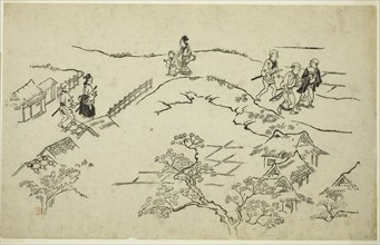 Emon Hill, from the series The Appearance of Yoshiwara (Yoshiwara no tei), c. 1681/84, Hishikawa
