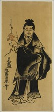 Sugawara no Michizane, c. 1720, Kondo Kiyoharu, Japanese, active c. 1704-36, Japan, Hand-colored
