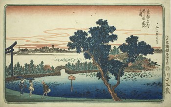 View of the Lotus Pond at Shinobugaoka (Shinobugaoka hasuike no zu), from the series Famous Views