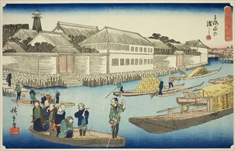 The Yoroi Ferry (Yoroi no watashi), from the series Exceptional Views of Edo (Koto shokei), c.