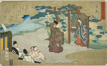 Yugao, from the series Fifty-four Chapters of the Tale of Genji (Genji monogatari gojuyonjo), 1852,