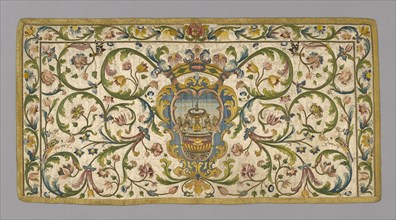 Altar Frontal, 18th century, Italy or France, Italy, Silk, satin weave, underlaid with hemp, plain