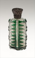 Scent Bottle, c. 1840/50, Bohemia, Czech Republic, Bohemia, Glass, cut and colored with metal