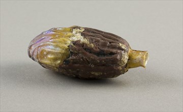 Bottle in the Shape of a Date, 2nd century AD, Roman, Levant or Syria, Syria, Glass, mold-blown
