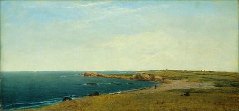 Near Newport, 1869, John Frederick Kensett, American, 1816–1872, Newport, Oil on canvas, 29.5 × 62