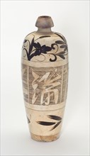Elongated Ovoid Vase (Meiping) with Stylized Flowers, Jin dynasty (1115–1234), 12th century, China,