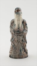 Figure of Shou Lao, c. 1750, England, Staffordshire, Staffordshire, Lead-glazed earthenware with